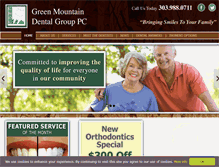 Tablet Screenshot of greenmountaindentalgroup.com